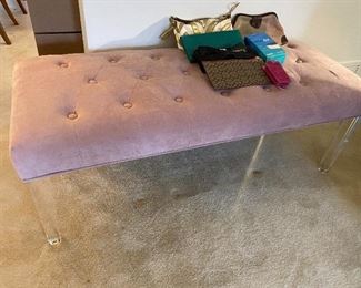 Bench with acrylic legs