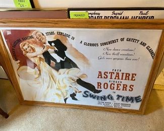 Fred Astaire & Ginger Rogers poster, framed