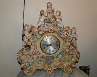 Vintage Capodimonte Clock with French movement J. P. Freres 1855