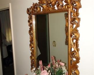 Gold Clamshell Mirror