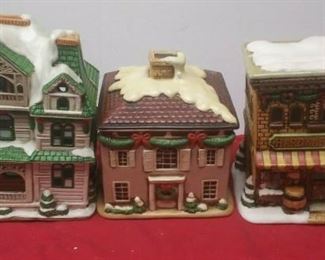 https://www.ebay.com/itm/114531776231 GN3093 LOT OF THREE USED VINTAGE CERAMIC LEFTON BUILDINGS COLONIAL VILLAGE Buy-IT-Now $55.00
