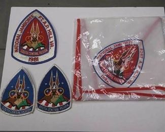 https://www.ebay.com/itm/114197537465	AB0277 VINTAGE LOT OF BOY SCOUTS OF AMERICA PATCHES & SCARF $20.00 1981 NATIONAL		 Buy-it-Now 	 $20.00 
