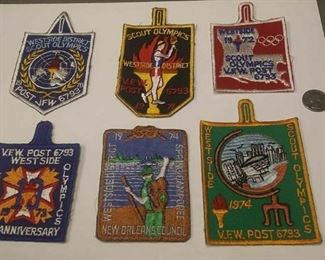 https://www.ebay.com/itm/114200223617	AB0281 VINTAGE LOT OF 6 BOY SCOUTS OF AMERICA PATCHS WEST SIDE SCOUT OLYMPICS		 Buy-it-Now 	 $20.00 
