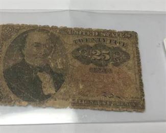 LRM4004		LRM4004 US 25 Cent Fractional Note Rafe $19 "W"

Ages Ago Estate Sales Eastbank / NOLA Collectibles Consignment
712 L And A Rd Suite B Metairie LA 70001. We will be there: Thursday - Saturday 10 till 5; Sunday 2pm till 6pm; Monday - Wednesday by Appointment only; excluding holidays. We are inside of the GoMini Office Building. 

No holds unless paid. 

We may have to dig it out so let us know when you are coming.

We take Cash App, PayPal, Square, and Facebook Messenger Pay. No Delivery.

Note we take consignments.

Thanks,
Rafael 
Cash App: $Agesagoestatesales 

PayPal Email: Agesagoestatesales@Gmail.com
Ages Ago Estate Sales

Venmo: @Rafael-Monzon-1
https://www.facebook.com/AgesAgoEstateSales
504-430-0909