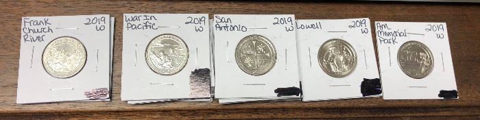 LRM4009		LRM4009 2019 West Point Mint US 25 Cent Quarters $20 each

Ages Ago Estate Sales Eastbank / NOLA Collectibles Consignment
712 L And A Rd Suite B Metairie LA 70001. We will be there: Thursday - Saturday 10 till 5; Sunday 2pm till 6pm; Monday - Wednesday by Appointment only; excluding holidays. We are inside of the GoMini Office Building. 

No holds unless paid. 

We may have to dig it out so let us know when you are coming.

We take Cash App, PayPal, Square, and Facebook Messenger Pay. No Delivery.

Note we take consignments.

Thanks,
Rafael 
Cash App: $Agesagoestatesales 

PayPal Email: Agesagoestatesales@Gmail.com
Ages Ago Estate Sales

Venmo: @Rafael-Monzon-1
https://www.facebook.com/AgesAgoEstateSales
504-430-0909