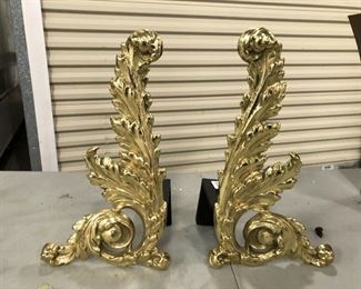 https://www.ebay.com/itm/114545016832 KG8056 Brass Fireplace Ornamental Andirons Pickup Only Auction