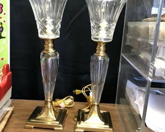 https://www.ebay.com/itm/114501784858 KG4008 Dale Tiffany Hand Cut 24% Lead Crystal and Brass Lamps (2) Pickup Only OBO $200.00