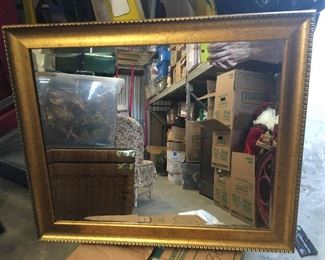 https://www.ebay.com/itm/124355465261	LAR0030 Gold Framed Mirror with Rivited Trim Pickup Only ( 23" L X 19" H)		 OBO 	 $19.99 
