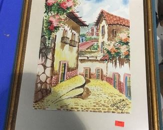 https://www.ebay.com/itm/114509035718	LAR0045 Carrabin Village Watercolor Framed Elias Pickup Only ( 14.5" L X 19.75"		 OBO 	 $50.00 

