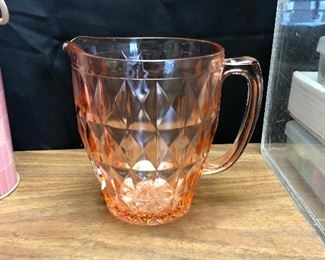 https://www.ebay.com/itm/124340168404 LRM3988: Pink Depression Glass Water Pitchers Pickup Only OBO $20.00