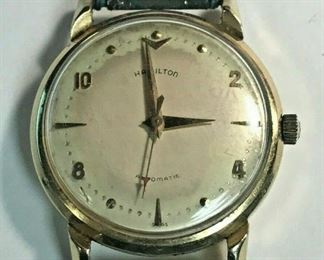 https://www.ebay.com/itm/124444216323	HY002 HAMILTON AUTOMATIC WATCH UNTESTED, 14K GOLD CASE, NEEDS SERVICING		 Buy-IT-Now 	 $599.99 
