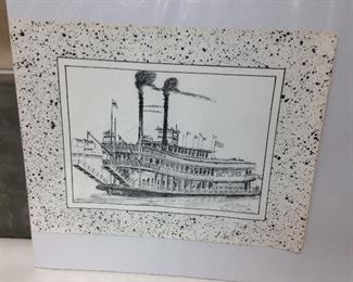 https://www.ebay.com/itm/124437142240 LY0014 New Orleans Riverboat Natches 1980 George B Luttrell Print Buy-It-Now $20.00