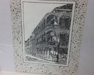 https://www.ebay.com/itm/124437142235 LY0015 Lace Balcony New Orleans Print 12"X16" 1980 George B Luttrell Print Buy-It-Now $20.00