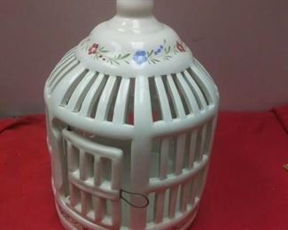https://www.ebay.com/itm/114403187597 WL3104 VINTAGE DECORATIVE WHITE CERAMIC BIRD CAGE WITH PAINTED FLOWERS Buy-it-Now $23.00