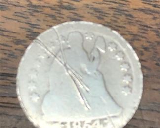 LAR9019 Seated Liberty Dime 1854 $15 
Ages Ago Estate Sales Eastbank / NOLA Collectibles Consignment
712 L And A Rd Suite B Metairie LA 70001. We will be there: Thursday - Saturday 10 till 5; Sunday 2pm till 6pm; Monday - Wednesday by Appointment only; excluding holidays. We are inside of the GoMini Office Building. 

No holds unless paid. 

We may have to dig it out so let us know when you are coming.

We take Cash App, PayPal, Square, and Venmo. No Delivery.

Note we take consignments.

Thanks,
Rafael 
Cash App: $Agesagoestatesales 

PayPal Email: Agesagoestatesales@Gmail.com
Ages Ago Estate Sales

Venmo: @Rafael-Monzon-1
https://www.facebook.com/AgesAgoEstateSales
504-430-0909