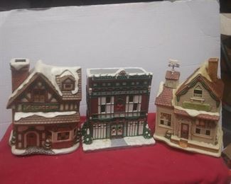 https://www.ebay.com/itm/124486381239 GN3148 LOT OF THREE LEFTON USED VINTAGE CERAMIC COLONIAL VILLAGE BUILDINGS Buy-it-Now $54.99