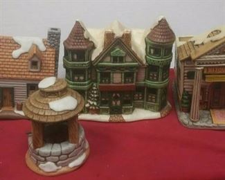 https://www.ebay.com/itm/114575415366 GN3149 LOT OF FOUR LEFTON USED VINTAGE CERAMIC COLONIAL VILLAGE BUILDINGS Buy-it-Now $54.99
