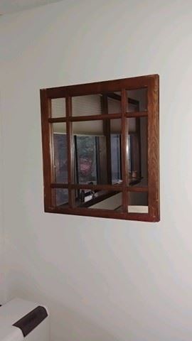 Detailed mirror made from Norfolk library window ~ circa 1880s