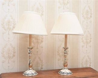11. Pair Of Stick Lamps With Shades