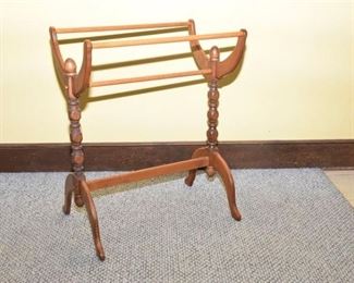 20. Free Standing Wooden Towel Rack