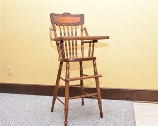 25. Victorian Wooden High Chair