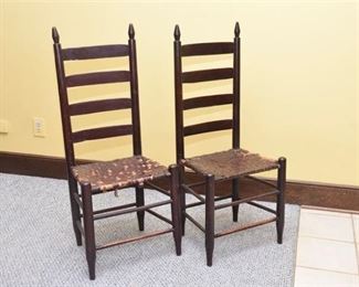 26. Two 2 Ladderback Side Chairs