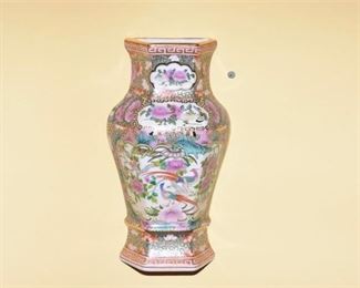 35. Asian Style Porcelain Vase Form Wall Pocket