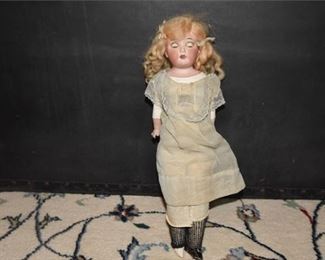 51. Antique Bisque Doll Late 19th Cent