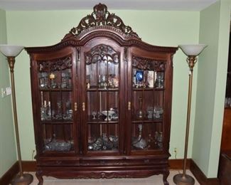 52. Carved Wood China Cabinet