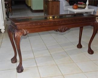 57. Two 2 Carved Wood Console Tables