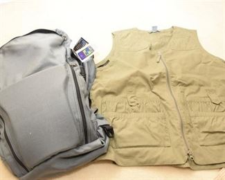 105. DULUTH TRADING CO Vest and MEI Backpack
