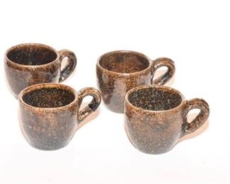 132. Four 4 Stoneware Cups