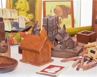 137. Group Lot of Decorative Wood Items