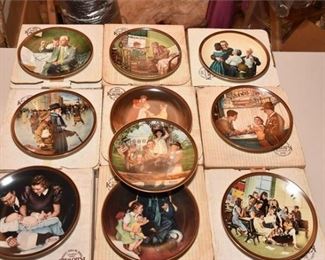141. Ten 10 NORMAN ROCKWELL Plates By KNOWLES