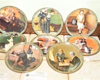 155. Eight 8 NORMAN ROCKWELL Plates By KNOWLES
