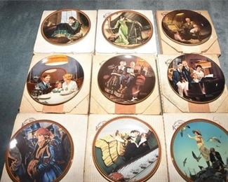 156. Nine 9 NORMAN ROCKWELL Plates By KNOWLES