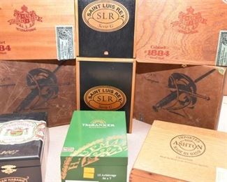 158. Nine 9 Cigar Boxes