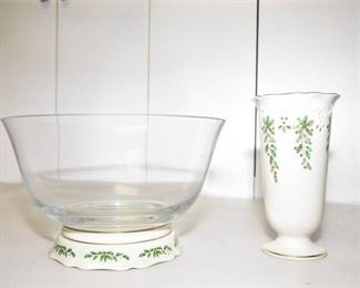 167. LENOX Vase and Center Bowl