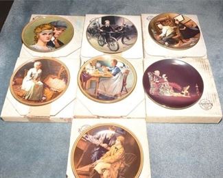 173. Seven 7 NORMAN ROCKWELL Plates By KNOWLES