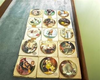 174. Fifteen 15 NORMAN ROCKWELL Plates By KNOWLES