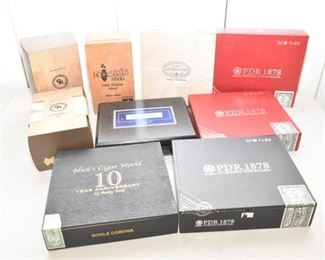 176. Nine 9 Cigar Boxes