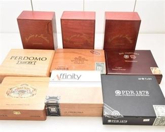 178. Nine 9 Cigar Boxes