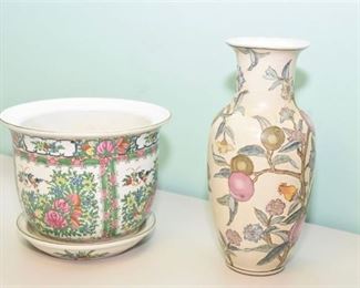 181. One 1Stamped Vase 1 Flower Pot