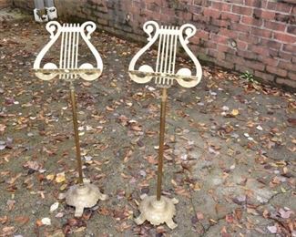 206. Two 2 Brass Music Stands