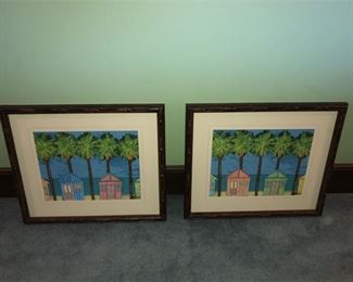 297. Pair Of Watercolors Signed