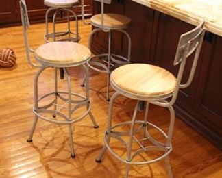 4 Ballard swivel bar stools