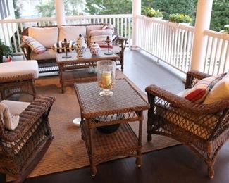 Indoor /outdoor wicker seating