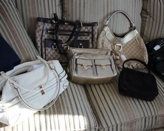 Designer purses: Gucci, Chanel