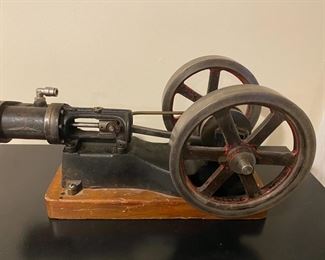 Vintage steam engine - double flywheel model of a mill machine, over a foot long