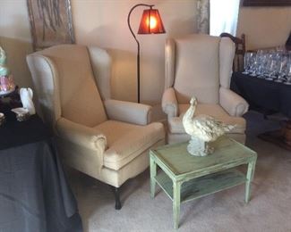 wonderful set of wing back chairs